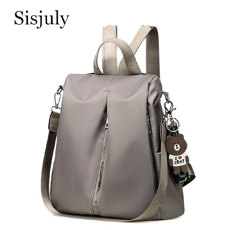 New Anti Theft Nylon Women's Backpack Solid Color Large Capacity Bag for Female Bagpack Women Simple Travel Shoulder Bags Pack | Багаж и