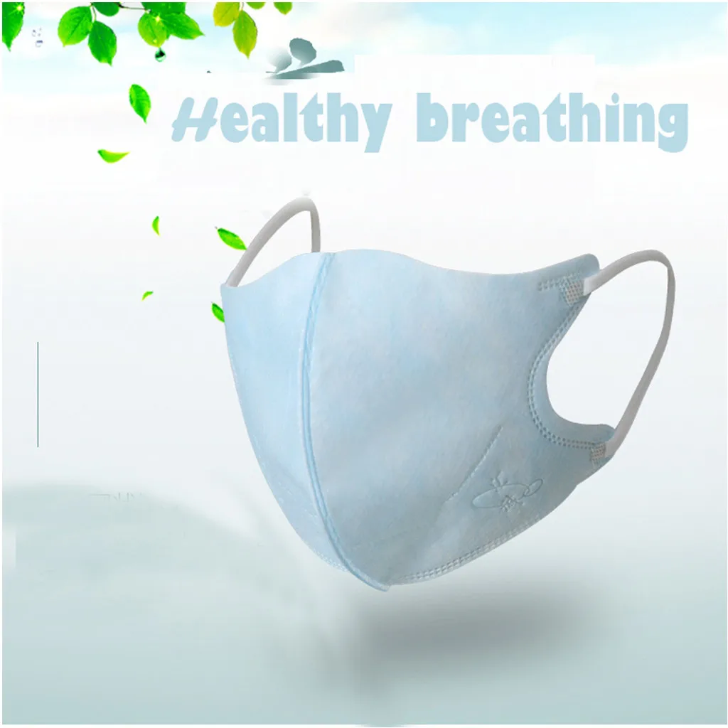 

3-15Y Kids Mask 50pcs Washable Widen New Thickened Fastened Outdoor Earloop Mask Cycling Anti Dust Flu Respirator Mask