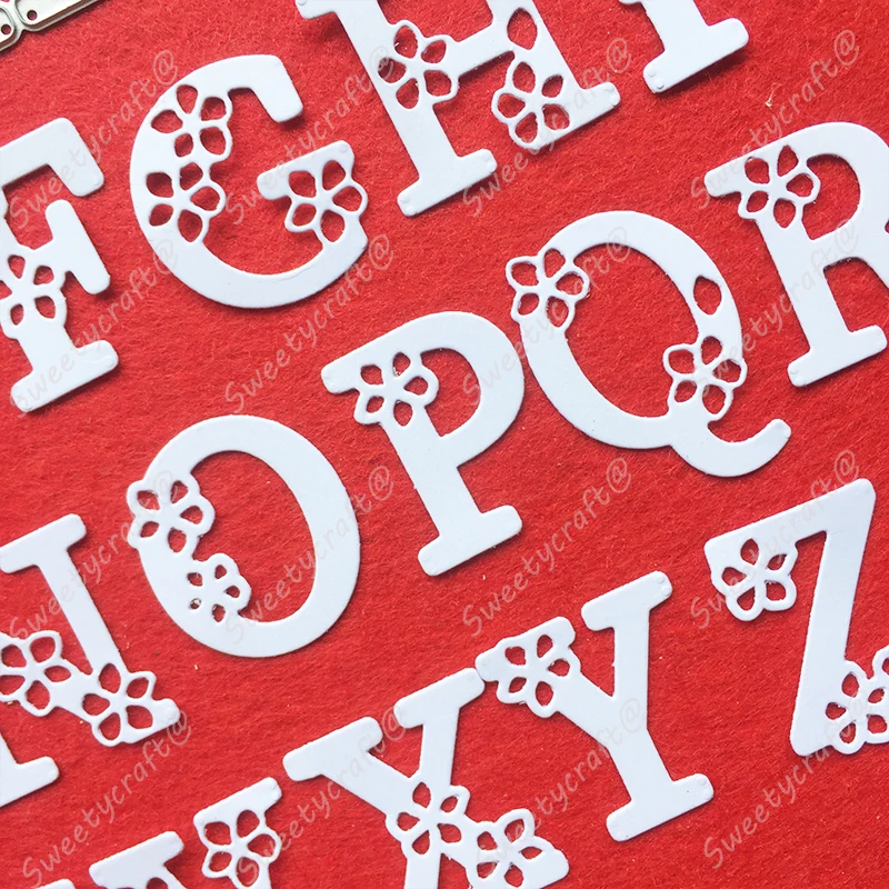 Flower alphabet die cutting 4
