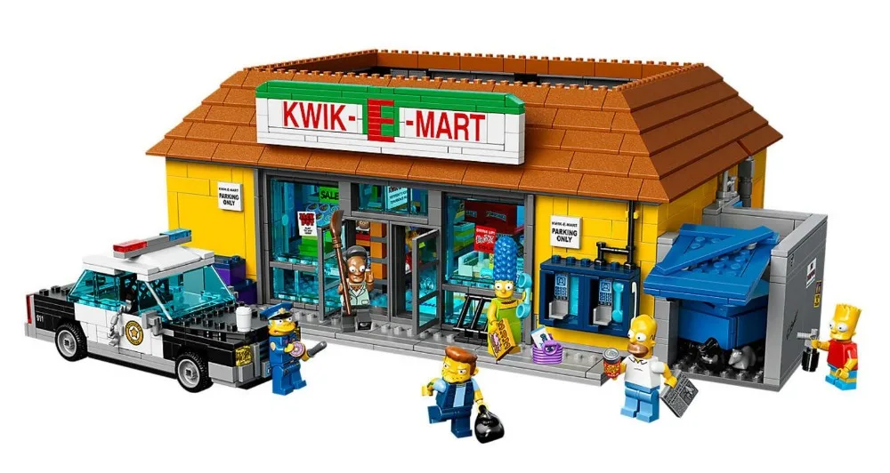 16004 дом KWIK-E-MART супермаркет 2232 шт Модель Строительный блок кирпичики игрушки подарок для детей 71016