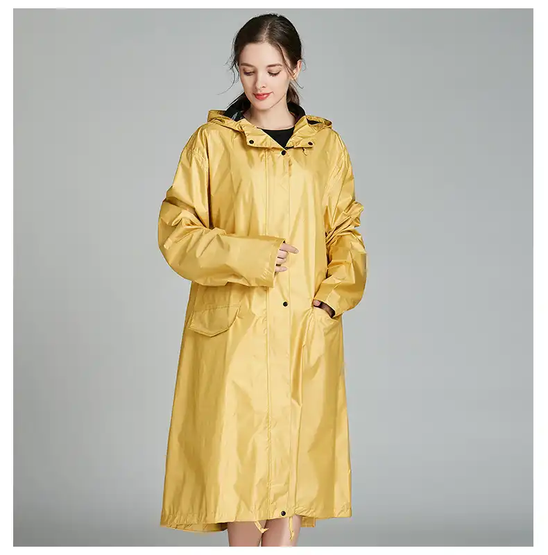 Manteau De Pluie Long Pour Femmes Impermeable Impermeable Noir Rose Avec Poche Nouvelle Collection Aliexpress