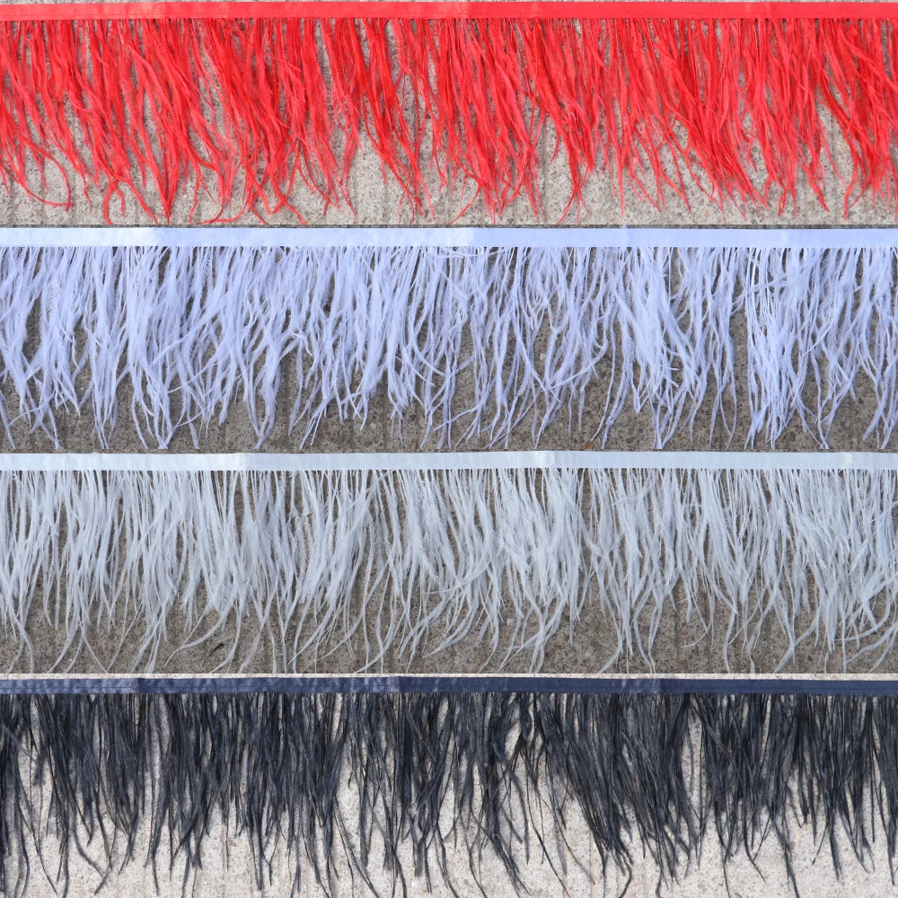 鸵鸟毛布边 10-15cm