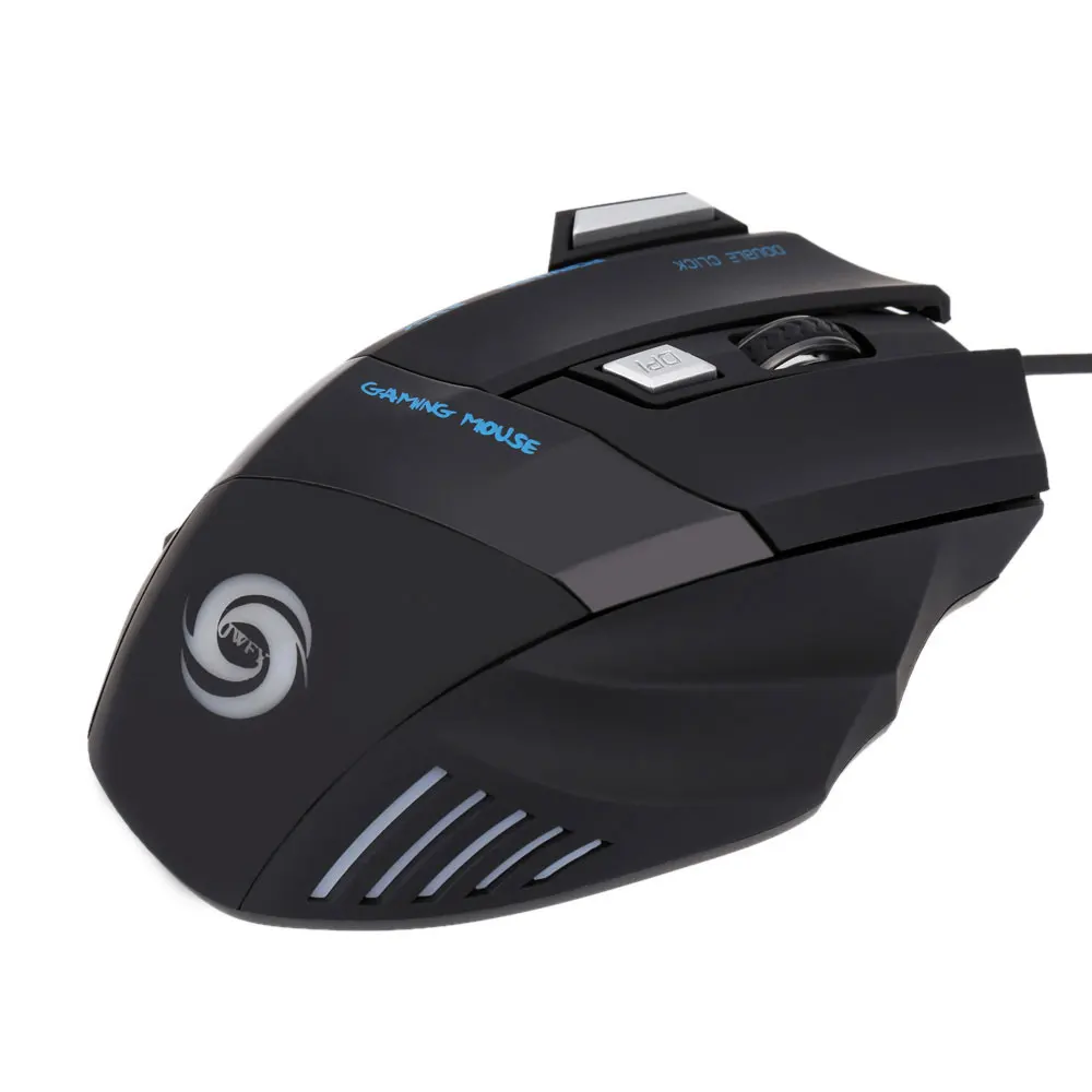  Ergonomic Wired Gaming Mouse Silent 7 Button 5500 DPI LED USB Computer Mouse Gamer Mice for Compute
