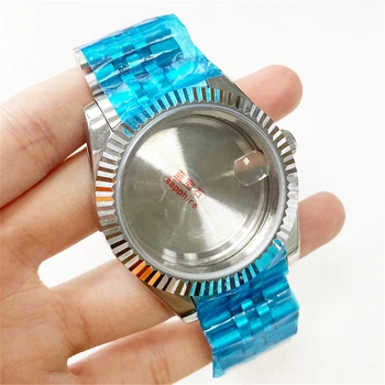

41MM Watch Case Cover Watchband Kit for Miyota 8215 8200 821A 8N24 for Mingzhu 3804 2813 Mechanical Movement Accessories