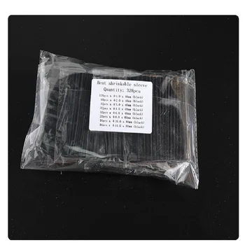 

328PCS Black Polyolefin Heat Shrink Tube Cable casing Wire and Cable Insulation casing 2:1 Heat Shrink Tube device