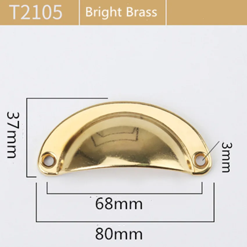 Ретро стиль, корпус, медная ручка, монтируемая на поверхность, без ударов, яркие латунные бронзовые для выдвижных шкафчиков, шкаф, ручка - Цвет: 2105 bright brass