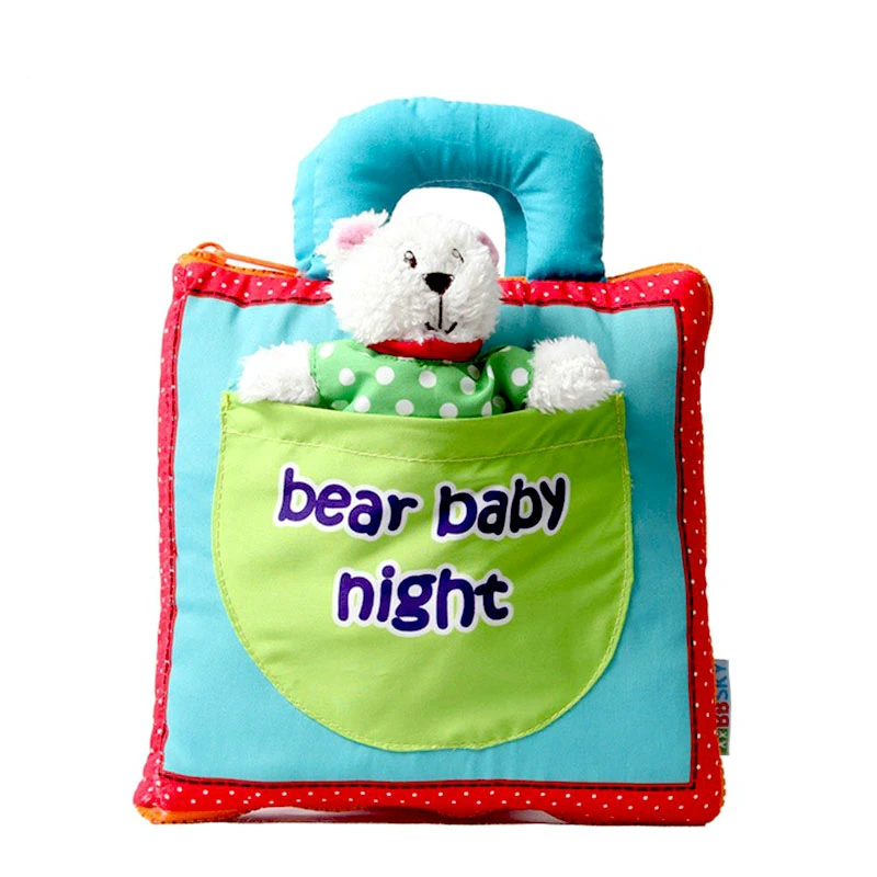 Doux bébé tissu livres infantile début développement cognitif ours bonne nuit livre éducatif activité WJ598
