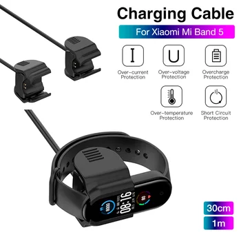 

USB Chargers For Xiaomi Mi Band 5 Charger Smart Band Wristband Bracelet Charging Cable For Xiaomi MiBand 5 Charger Line