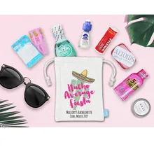 Nacho Average Fiesta gift bag personalized bachelorette favor bag Hangovers kit bags bridal party survival kit emergency kit bag Drawstring Bags Nacho Average Fiesta gift bag personalized bachelorette favor bag Hangovers kit bags bridal party survival kit emergency kit bag Drawstring Bags