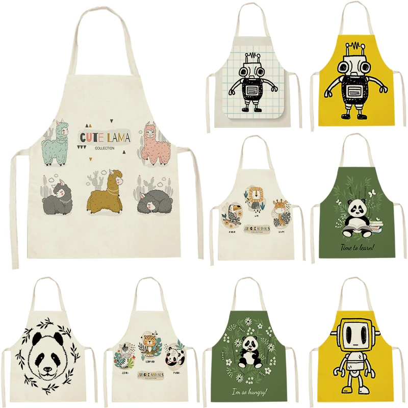 Leuke Cartoon Schort Creatieve Keuken Schort Panda Schorten Etentje Koken Schort Volwassen Kind Bakken Accessoires Schort|Schorten| - AliExpress