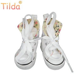 Tilda Canvas Sneaker For Paola Reina Doll,Fashion Mini Toy Gym Shoes for Tilda,1/4 Bjd Doll Sneakers Shoes for Dolls Accessories 1