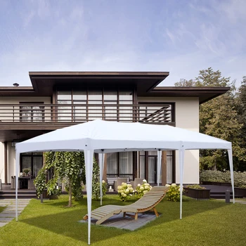 

【US Warehouse】3 x 6m Four Windows Practical Waterproof Folding Tent White