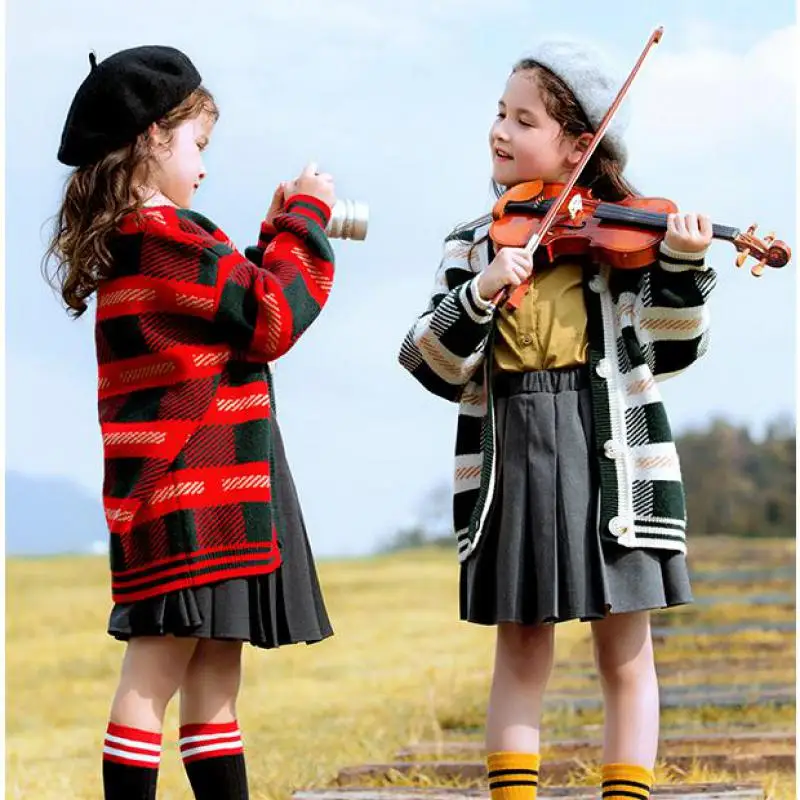 

2019 Girls Sweater Toddler Kids Baby Girls Outfit Clothes Button Knitted Sweater Kids Cardigan Coat Tops For Girl Clothing 3-14y