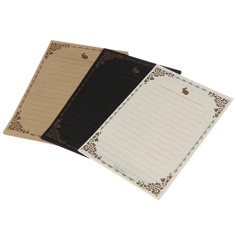 

8 Sheets Letter Paper Vintage Flower Design Letterhead Letter Kraft Brown Writing Paper Letter Pad Drawing Sketch Pad Stationery