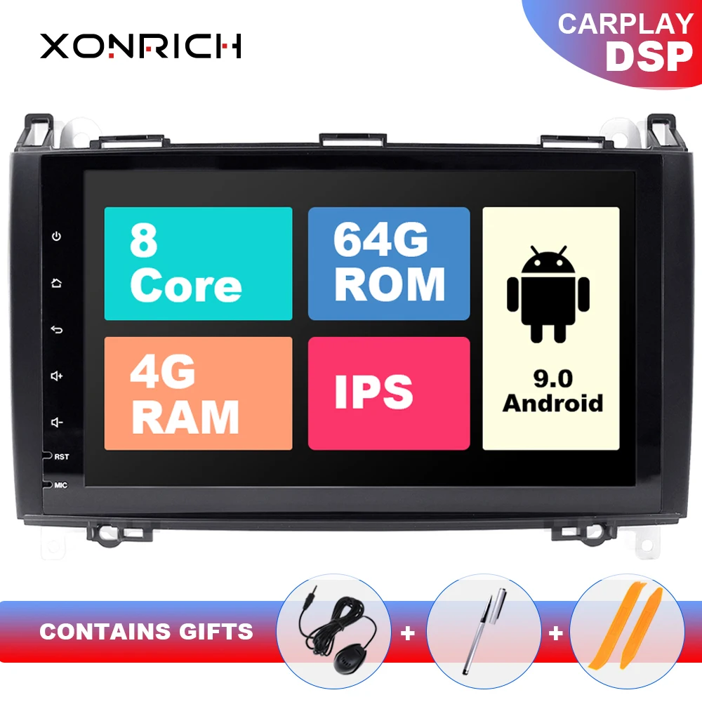 DSP 2 din Car Radio GPS Head unit for Mercedes Sprinter W906 Benz B200 A B Class W169 W245 Viano Vito W639 Multimeida Navigation |