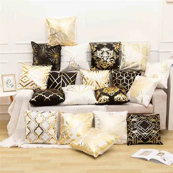 

Polyester Gold Pillow Case Cover Waist Cover45*45