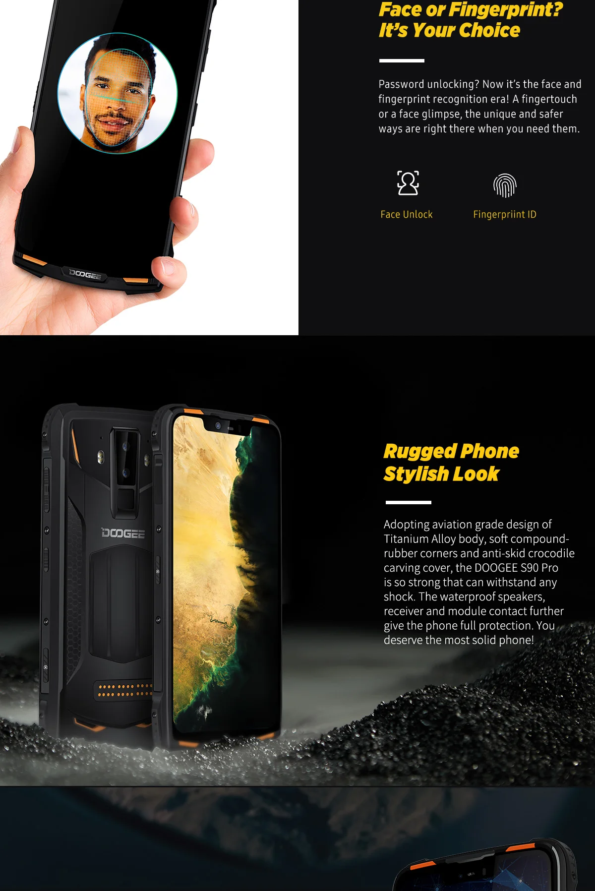 IP68 DOOGEE S90 Pro модульный прочный мобильный телефон Helio P70 Восьмиядерный 6 ГБ 128 ГБ 6,18 дюйма дисплей 12V2A 5050 мАч 16MP+ 8MP Android 9