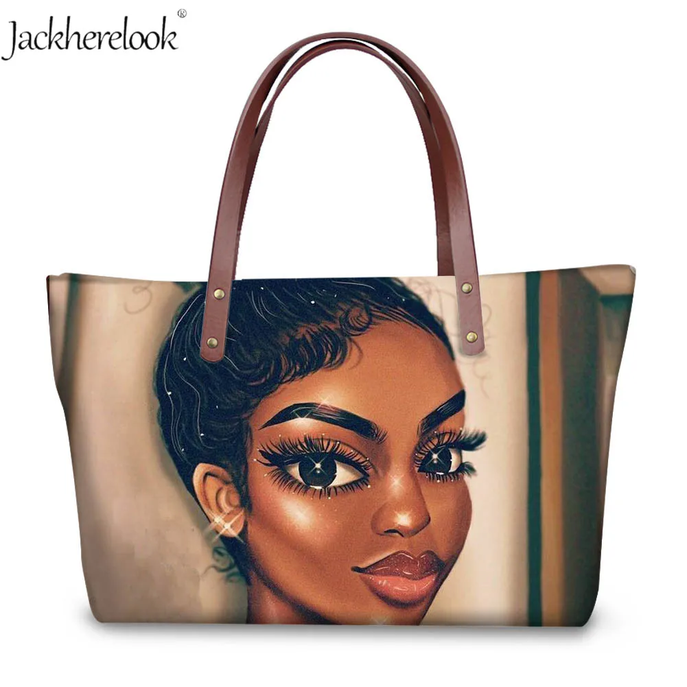 Женский набор сумок из 2 предметов, модный дизайн, африканская темнокожая девушка, магический принт, Дамский кошелек из искусственной кожи, повседневный женский шоппер, сумка-тоут, Sac Femme