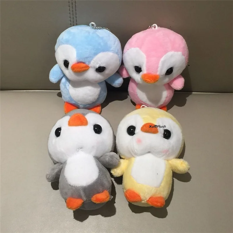 10PCS Mix COLOR 10CM Penguin Plush Stuffed TOY , Key Chain Pendant DOLL