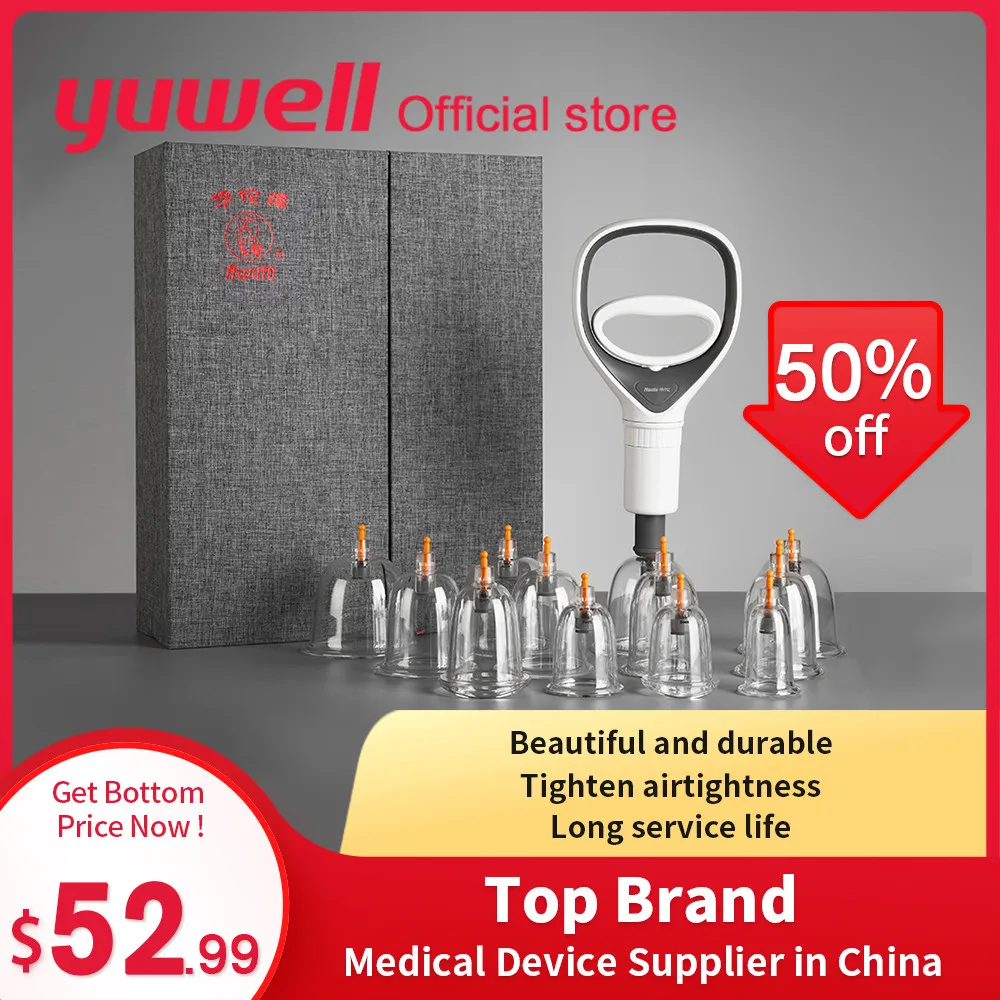 

Yuwell Vacuum Cupping Set Body Liposuction Relax Massager Medical Device Vacuum Cupping Cups with Magnetic Acupuncture Needle