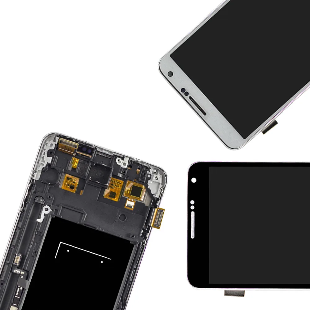 For Samsung Galaxy Note 3 N900 N9005 N900A N900V LCD Display Touch Screen Digitizer Assembly With Frame for Note3 LCD