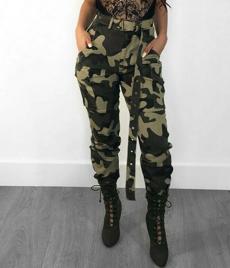 camo pants with belt