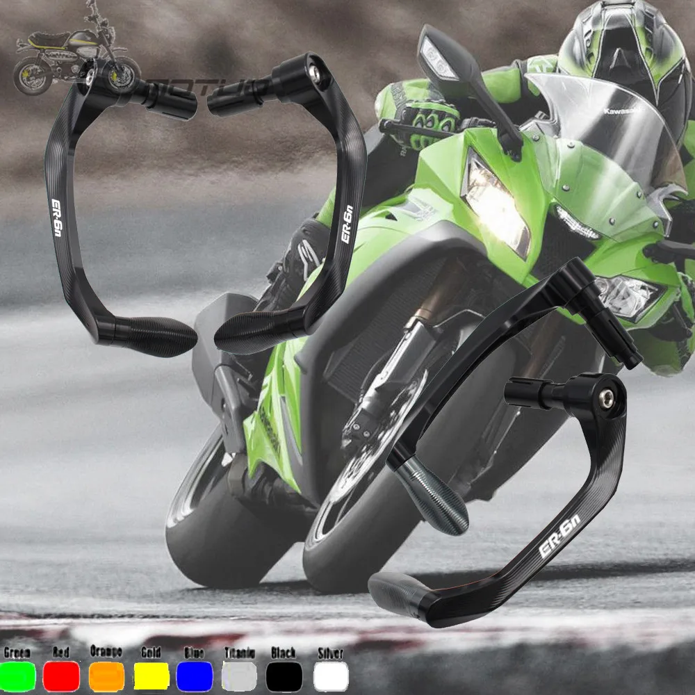 

Applicable to Kawasaki ER6N ER-6N General 7/8" 22mm Brake Clutch Protection Bar Motorcycle Handguards