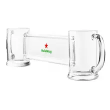 Новые Сиамские пивная кружка 2-в-1 прозрачный гамак для двух человек, винный Стекло завести друзей чашки HalaMug для бара вечерние игра смешная игрушка в подарок