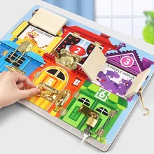 Clé de verrouillage à motif, jouets pour enfants, équipement éducatif, jouet d'apprentissage précoce, outils d'enseignement Montessori, tableau occupé pour enfants