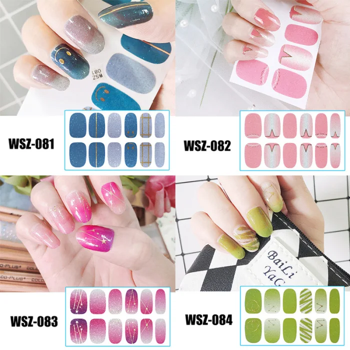 Star Moon Gradient Nail Sticker Bronzing Full Cover Adhesive Shiny Nail Decal Manicure Supplies Dropshipping Smj Stickers Decals Aliexpress