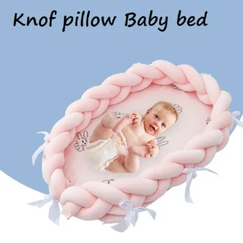 

Newborn Baby Portable Knof pillow Crib Baby bed Travel Bed Nest Bed Crib Cotton new Crib Travel Bed For Children Infant Kids