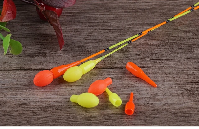 2 packs/lot Soft Fishing Float Drift Tail & Rubber Beans Connectors Work  With Lightstick Float