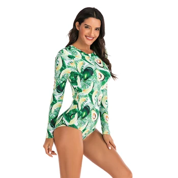 

Long Sleeves Rash Guard Swimwear Women One Piece Swimsuit for Diving Swimming Suit Rashguard Wetsuits sport Surfing bathing suit