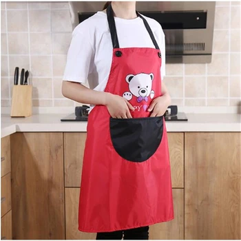 

1Pcs Striped Waterproof Polyester Apron Woman Adult Bibs Home Cooking Baking Coffee Shop Cleaning Aprons Kitchen Accessory