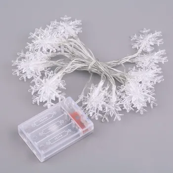 

2.1 m 20 LEDs Snowflake String Lights Christmas Fairy Lights WaterProof Indoor Outdoor Holiday Garden Lighting Battery Powered!