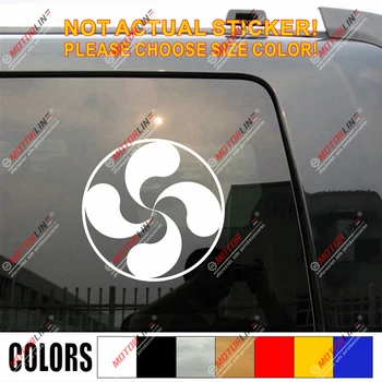 

Lauburu Basque Cross Decal Sticker Car Vinyl Spain Spanish pick size color b