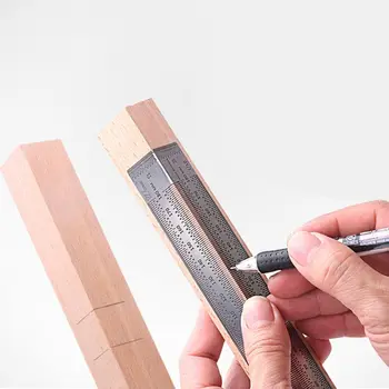 

Woodworking 180mm Bend Rules Marking Rule Scriber for Dual-Surface Layout Ruler