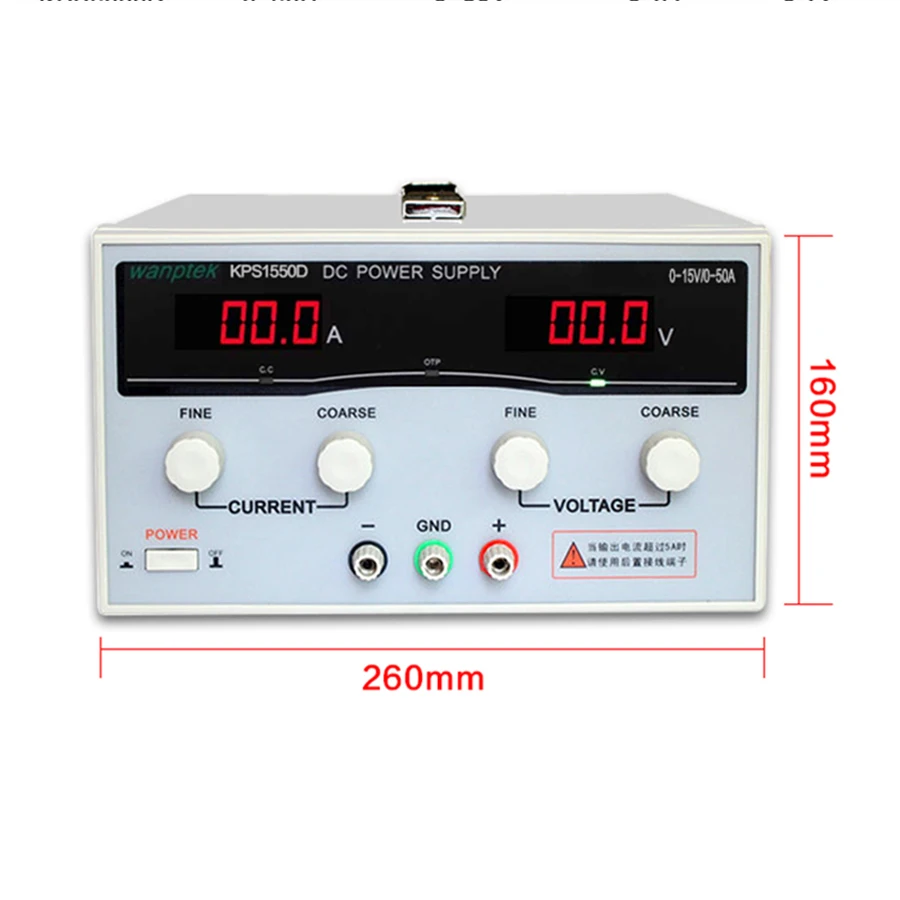 

2 Pcs KPS1550D High precision Adjustable LED Dual Display Switching DC power supply 220V EU 15V/50A
