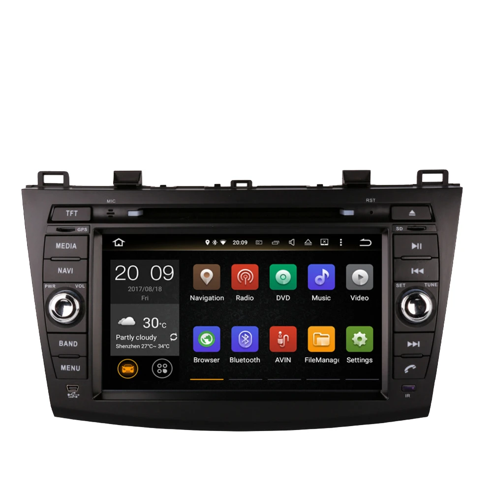 Android 10 0 Автомобильный GPS-навигатор мультимедийный DVD-плеер для MAZDA 3 2010-2012