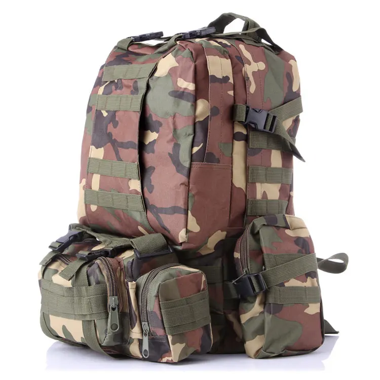 50л тактический рюкзак 4 в 1 Военная Сумка армейский Рюкзак Molle спортивная сумка для отдыха на природе походный рюкзак дорожная сумка для альпинизма - Color: Camouflage 2