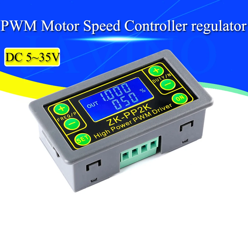 ZK-PP2K PWM DC 3.3~30V 12V 24V Motor Speed Controller regulator 8A 150W Adjustable LED Dimmer Pulse Frequency Duty Ratio dc motor speed controller motor speed controller electric motor speed controller