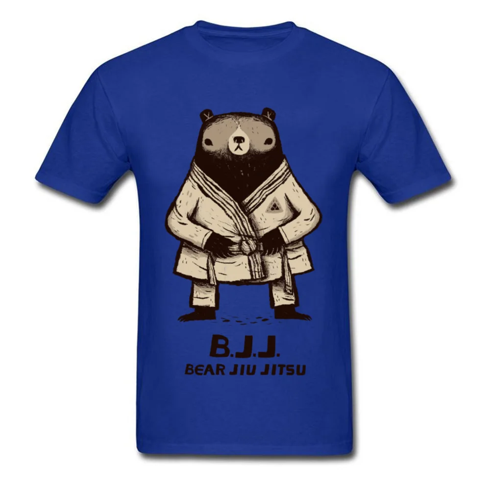 3D Printed BJJ_bear_jiu_jitsu_1772 T-Shirt for Men Special Summer/Fall Round Collar Pure Cotton Short Sleeve T-Shirt T-Shirt BJJ_bear_jiu_jitsu_1772 blue