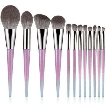 

12 Pieces Professional Cosmetics Brush Kit Gradient Make up Brush Set Eyeshadow Blush Loose Powder Eye Lips Face Brushes Tool