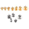 50pcs Stainless Steel 3 4 5 6 8 10 12mm Stud Pin Earring Base Earring Settings DIY For Jewelry Making 1