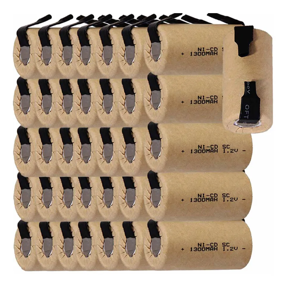36 шт SC батареи Электроинструмент батарея SUB C аккумуляторная батарея 1300mah nicd 42,5 мм* 22 мм зарубежный Склад быстрая