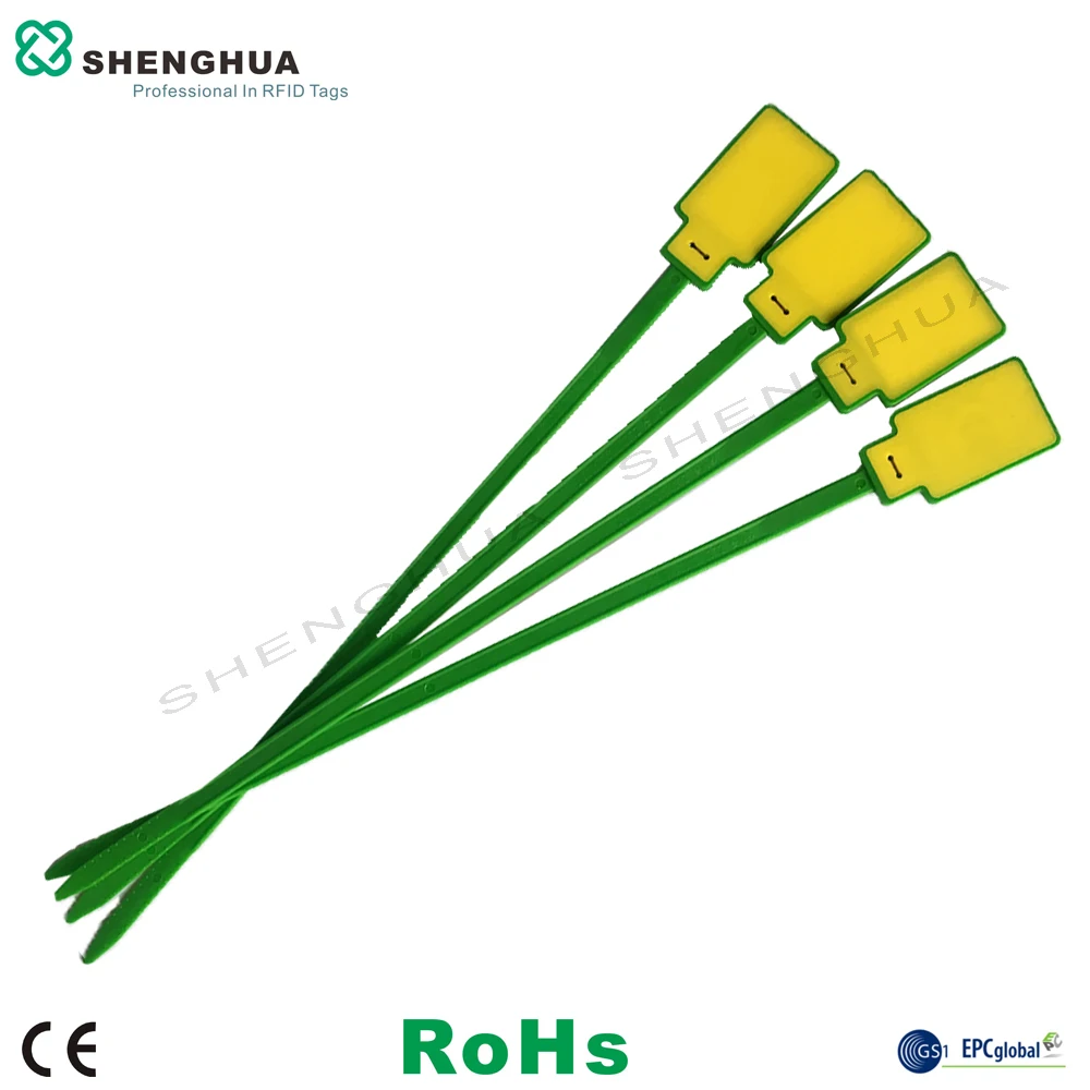 10 шт./упак. UHF RFID хомут для проводов и кабелей Tie Tag Meter Seal одноразовые смарт-бирки уплотнения RFID стальная проволока RFID наклейка для