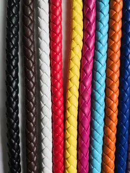 

0.7*100cm Pu leather woven leather rope round leather cord DIY bracelet making materials jewelry accessories
