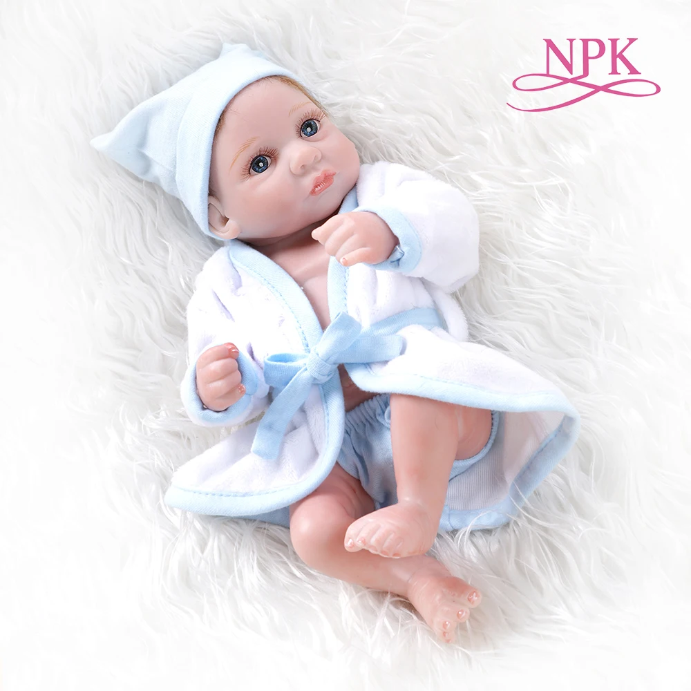 NPK 26 см мини размер handfuls of fun reborn baby boy doll Премиум детская Коллекционная кукла