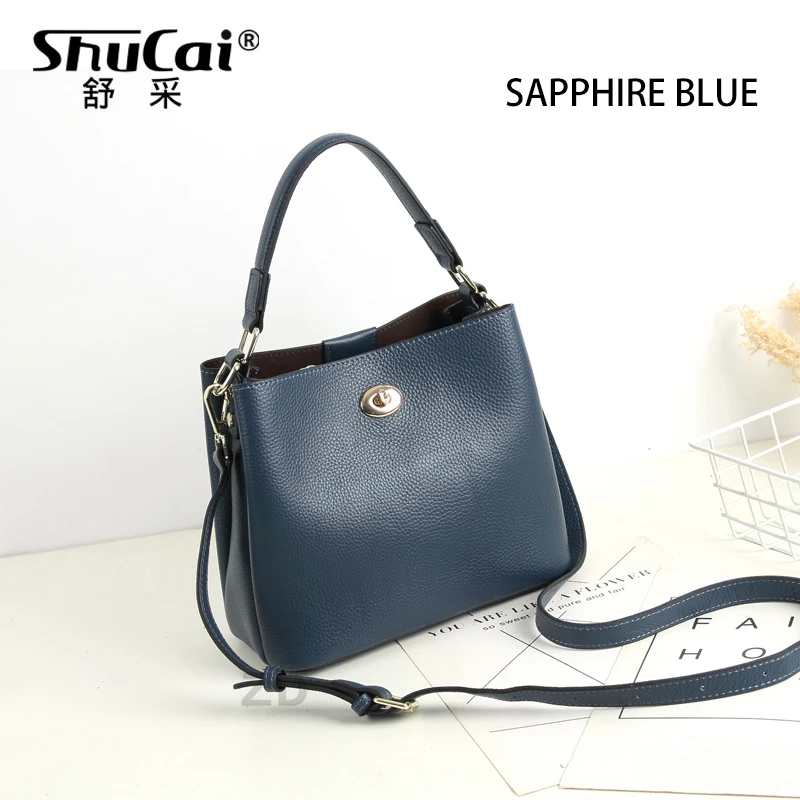 SAPPHIRE BLUE SHUCAI модная женская сумка из мягкой натуральной кожи с кисточками Элегантная Дамская Сумка Хобо на плечо сумки-мессенджеры - Цвет: SAPPHIRE BLUE