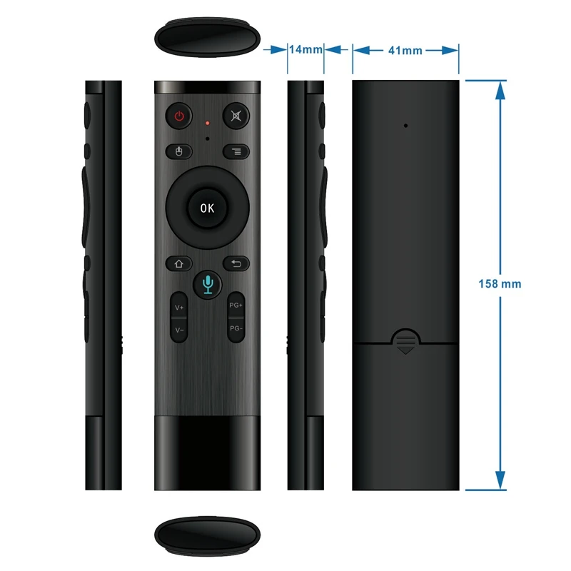 Q5 Голосовое управление Fly Air mouse для игры с гироскопом, 2,4 ГГц беспроводной микрофон Пульт дистанционного управления для Android tv Box